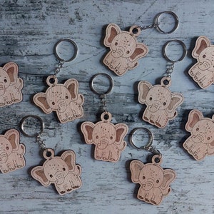 Laser geschnitten, digitale Datei. Baby / süßer Elefant Schlüsselbund SVG, DXF und AI Datei