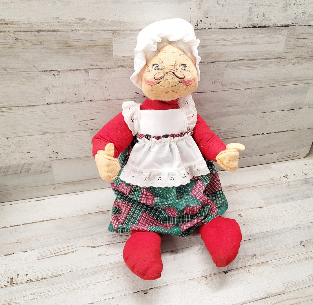 LARGE Mrs. Clause 1971 Annalee Doll/ Christmas Annalee/doll Collection/hand Painted Felted Dolls