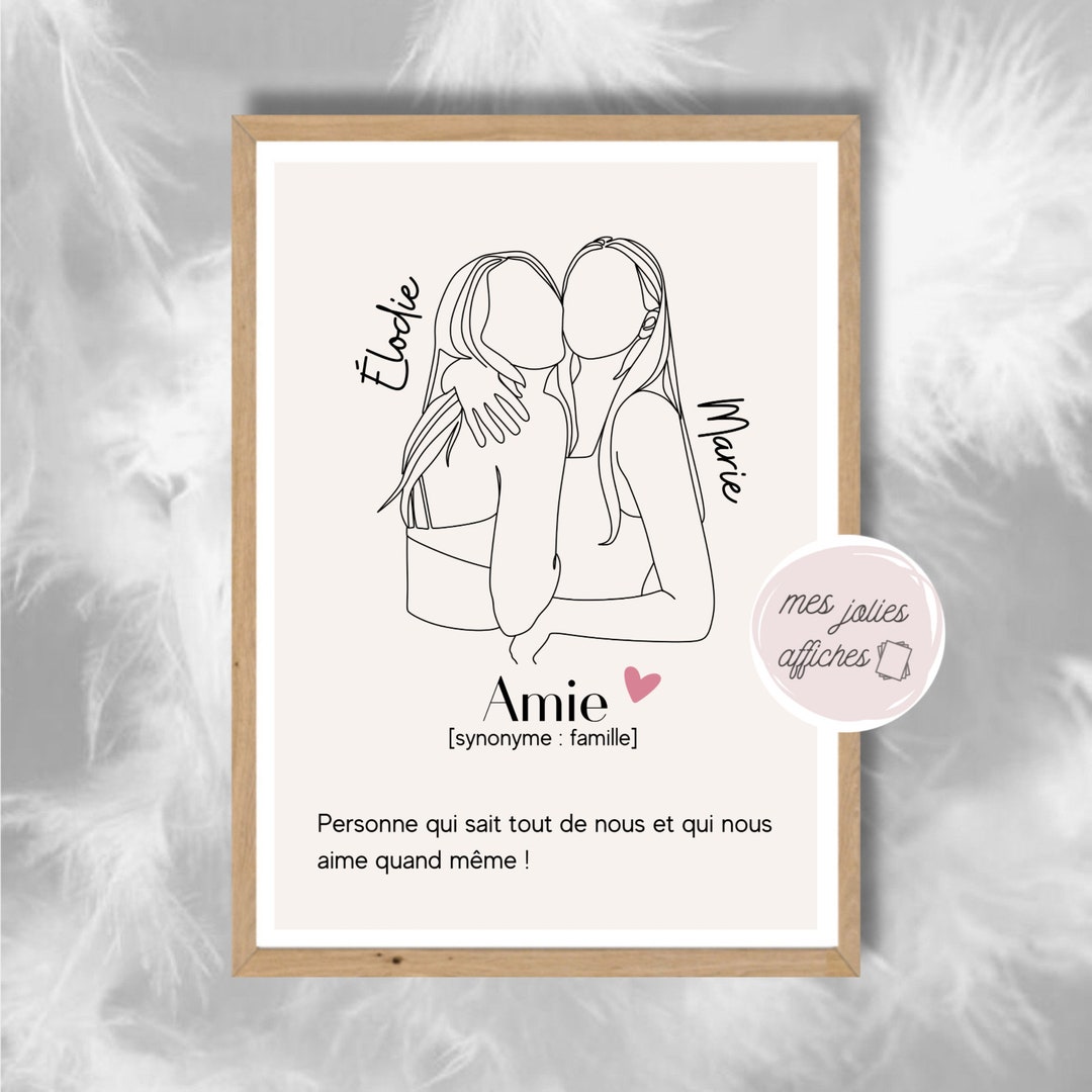 Affiche D finition Amie Avec Pr noms Etsy France affiche-d-finition-amie-avec-pr-noms-etsy-france