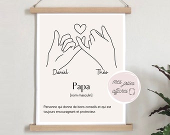 Affiche définition papa avec prénom(s)