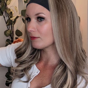 Headband Wig Human Hair | Beige Blonde | Hand-Tied
