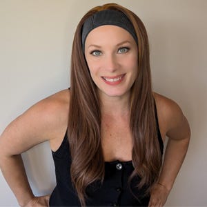 Headband Wig Luxury Synthetic | Natural Red | Hand-Tied