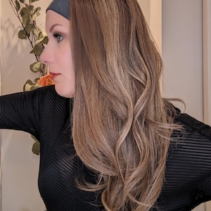 Headband Wig Human Hair | Light Brown | Hand-Tied