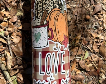 I Love Fall Most of All Tumbler, Sublimation Fall Tumbler