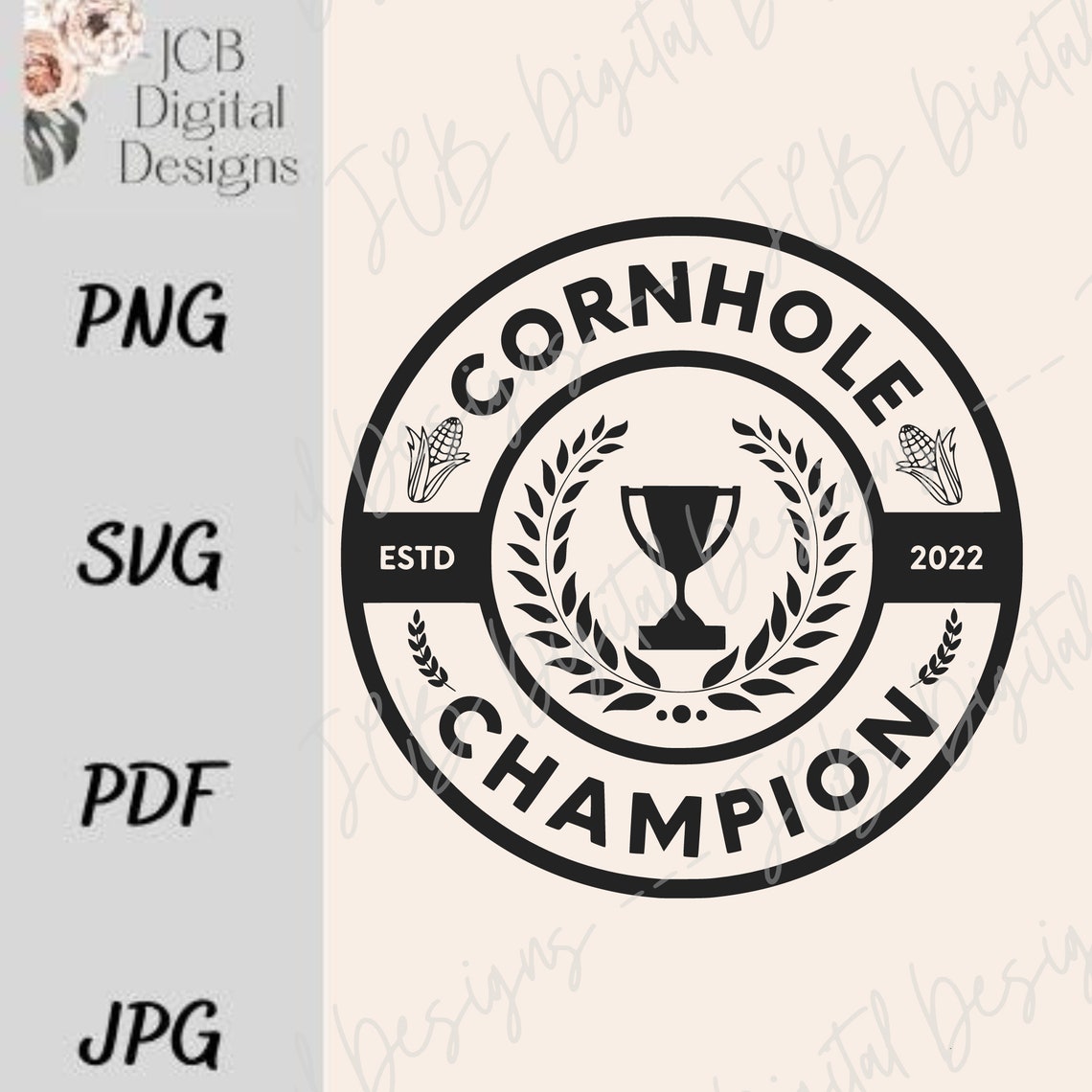 2022 Cornhole Champion Cornhole Tournament Winner of Etsy