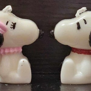 Set of 2 Snoopy Birthday Cake Candle 2&quot;x 2&quot; X 1&quot;