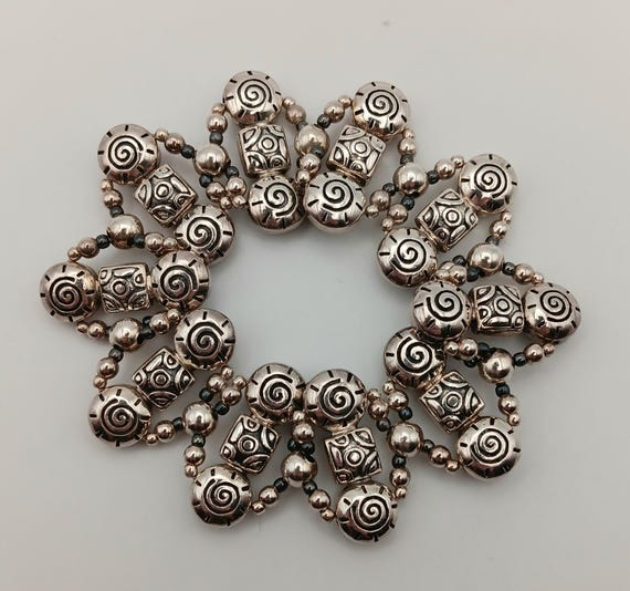 Solid Sterling Silver Turquoise & Red Agate Stret… - image 7