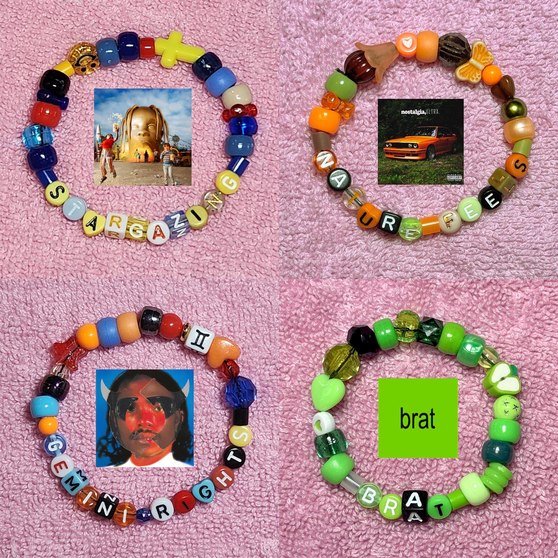 Custom Music Artist Album Inspired Personalized Kandi Beaded