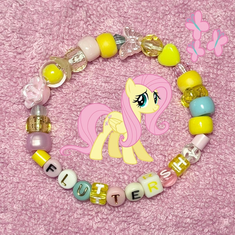マイリトルポニー ファンアート キャンディビーズブレスレット ジュエリー Fluttershy