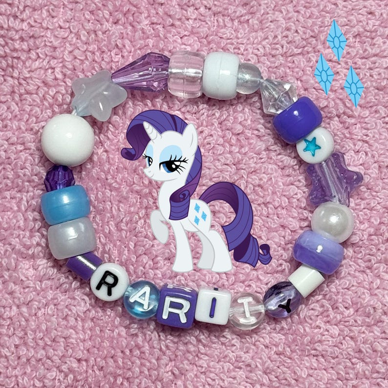 マイリトルポニー ファンアート キャンディビーズブレスレット ジュエリー Rarity