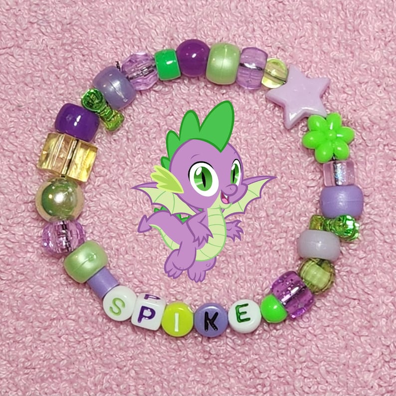 マイリトルポニー ファンアート キャンディビーズブレスレット ジュエリー Spike