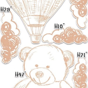 UP2707FS bear ballloom Custom Order Coroplast cutouts props party decorations ( No stands or stakes included)