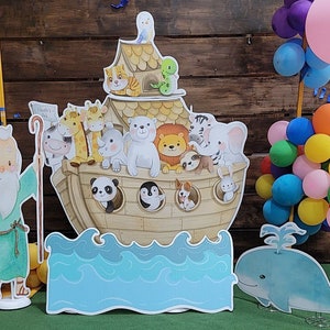 Noah Encomende coroplast personalizado, recortes, adereços para festa (sem suporte incluído)