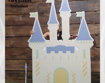 Castle 6ft Coroplast cutouts props party decorations (No stands or stakes included)