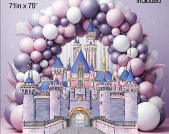 Castle Beauty S 6ft X 7FT(ES2005QS3)(ES2006QS3), Props party decorations ( No stands or stakes include