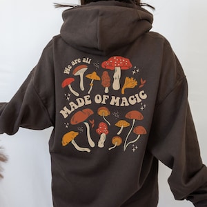 Mushroom hoodie, Retro Mushroom Hippie hoodie, Psychedelic Magic Mushroom, Hallucinogenic Indie shirt, Hipster Trippy back printed hoodie