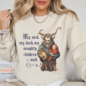 Krampus Christmas Sweatshirt, Creepy Krampus Sweater, Vintage Krampus Shirt, Retro Krampus Sweater, Horror Christmas Krampus Sweatshirt