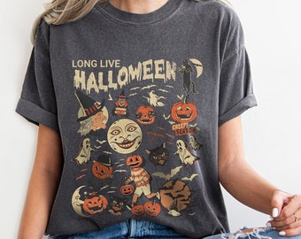 Retro Halloween Comfort Colors shirt, Long Live Halloween Shirt, Vintage Ghost Halloween Shirt, Witch Shirt, Retro Fall Shirt, Fall Shirt