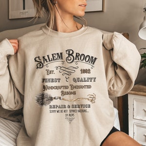 Halloween Sweatshirt, Halloween Salem Broom Shirt, Salem Witch Sweater, Salem Witches Shirt, Salem Massachusetts Trip Halloween, Salem Witch