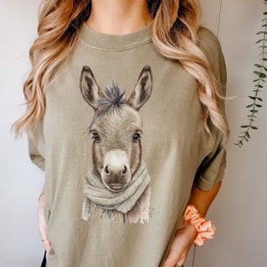 Comfort Colors Cute Animal tshirt Donkey t shirt Donkey Lover t shirt Farm Animals t-shirt Donkey Gifts Cute Donkey Shirt Funny Jackass tee