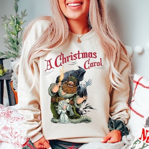 A Christmas Carol Sweatshirt, Scrooge Christmas Shirt, Bookish Dickens Christmas Shirt, Retro Christmas Carol Sweater, Scrooge and Marley