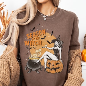 Season of the Witch Shirt Retro Halloween tshirt Cute Vintage Halloween Tee Fall Party Trendy Spooky Clothing Comfort Colors Halloween Shirt