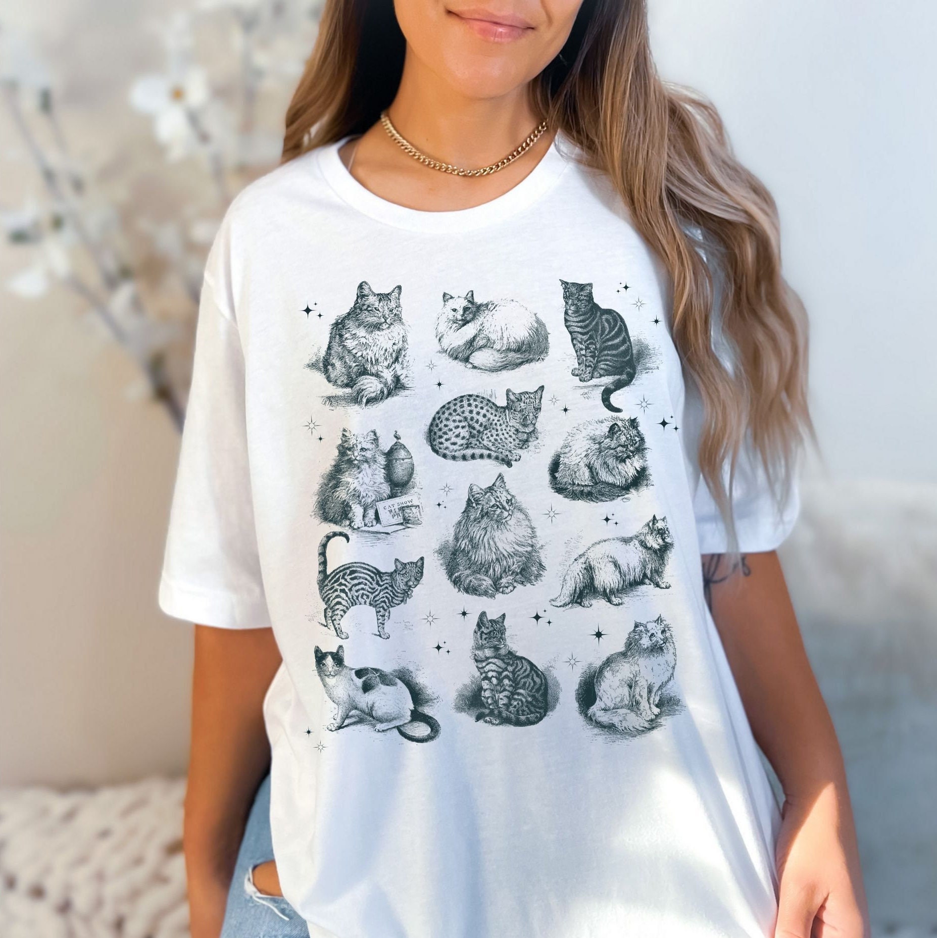 Cats T-shirt Cottagecore Cats Shirt Cat Lover Gift Cat Mom - Etsy
