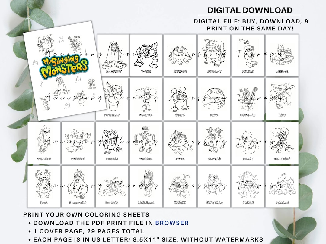 My Singing Monsters Coloring Pages  Monster coloring pages, Singing  monsters, Cartoon coloring pages