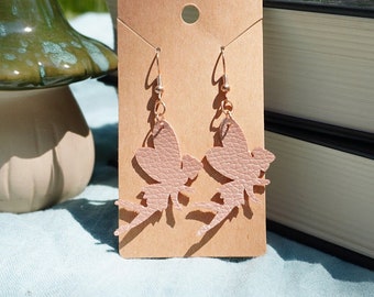Fairy Earrings - faux leather - lightweight