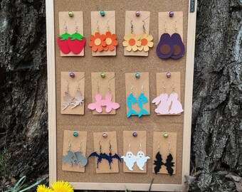 Custom faux leather earrings
