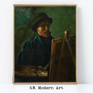 van Gogh self Portrait Painting | Vintage Modern Art | Digital Download | Printable Wall Art