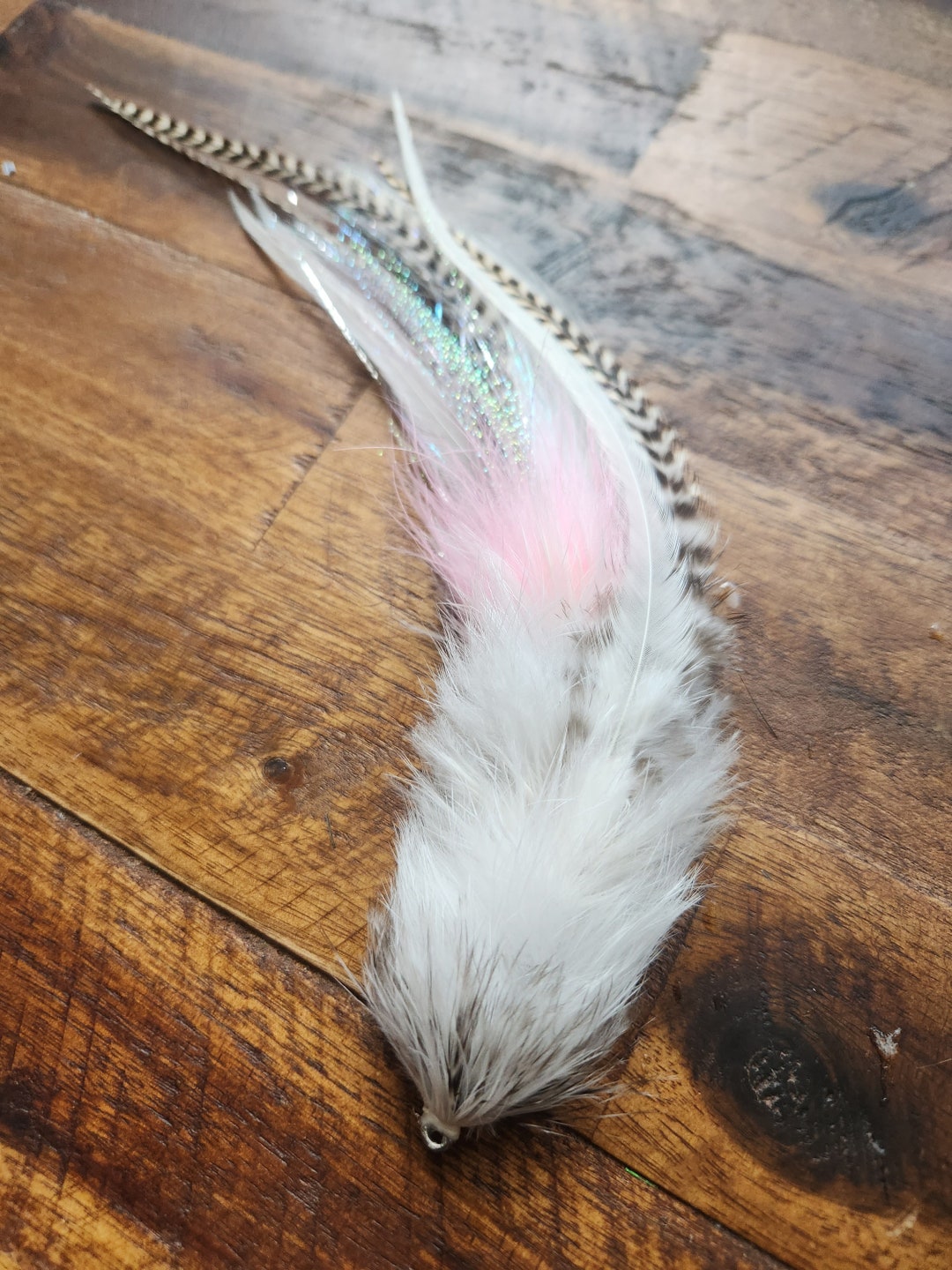 Pike Pop 10-inch Articulated Pike/musky Flies Wounded Shad White - Etsy