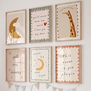 Lote de 15 láminas inspiradoras para pared de guardería, motivacionales, para habitación infantil, de género neutro, para sala de juegos