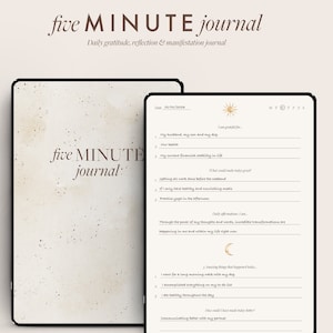 Five Minute Journal, Gratitude Digital Journal, Five Minute Journal Digital PDF, Daily Digital Journal, Ipad Goodnotes Notability