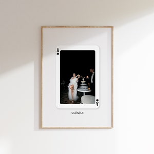 Aangepaste speelkaart bruiloft foto afdrukken huwelijkscadeau idee voor haar Gepersonaliseerde cadeau voor koppels Uniek cadeau Valentijnscadeau voor haar