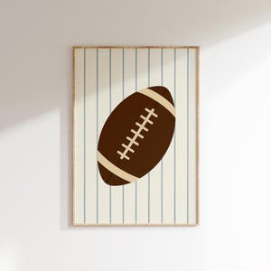 Football Wall Art, American Football Print, Sports Nursery Decor, Boys Room Printable, Digital Download, Minimalist Sports Art