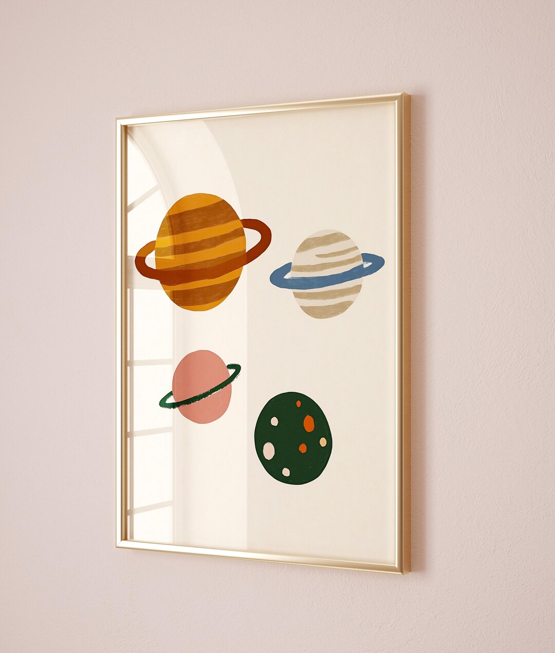 Planet Wall Art Set | Modern Solar System Print | Space Nursery Decor ...