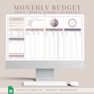Google Sheets Budget Planner, Monthly Budget Tracker, Budget Planner for Google Sheets, Weekly Budget Template Spreadsheet Paycheck
