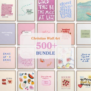 Christian Wall Art Bundle Set of 500 Prints, Modern Bible Verse Wall Art, Digital Download, Scripture Jesus Art Gallery Wall Art Decor