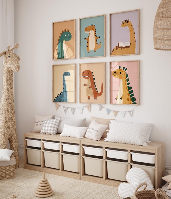 Kit Porte-Clés Dinosaures En Bois à Peindre - 16 Pièces, Avec Pigments Et Pinceaux, DIY Enfants