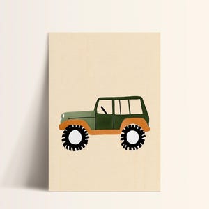 Car SUV Poster, Vehicle Nursery, Cars Wall Art Toddler Room, Boys Room Decor, DIGITAL Wall Art, Car Theme Nursery
