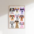 Colorful Funny Dog Wall Art Print, Cool Puppy Portrait Digital Download, Modern Pet Poster, Kids Room Nursery Animal Wall Decor product logo