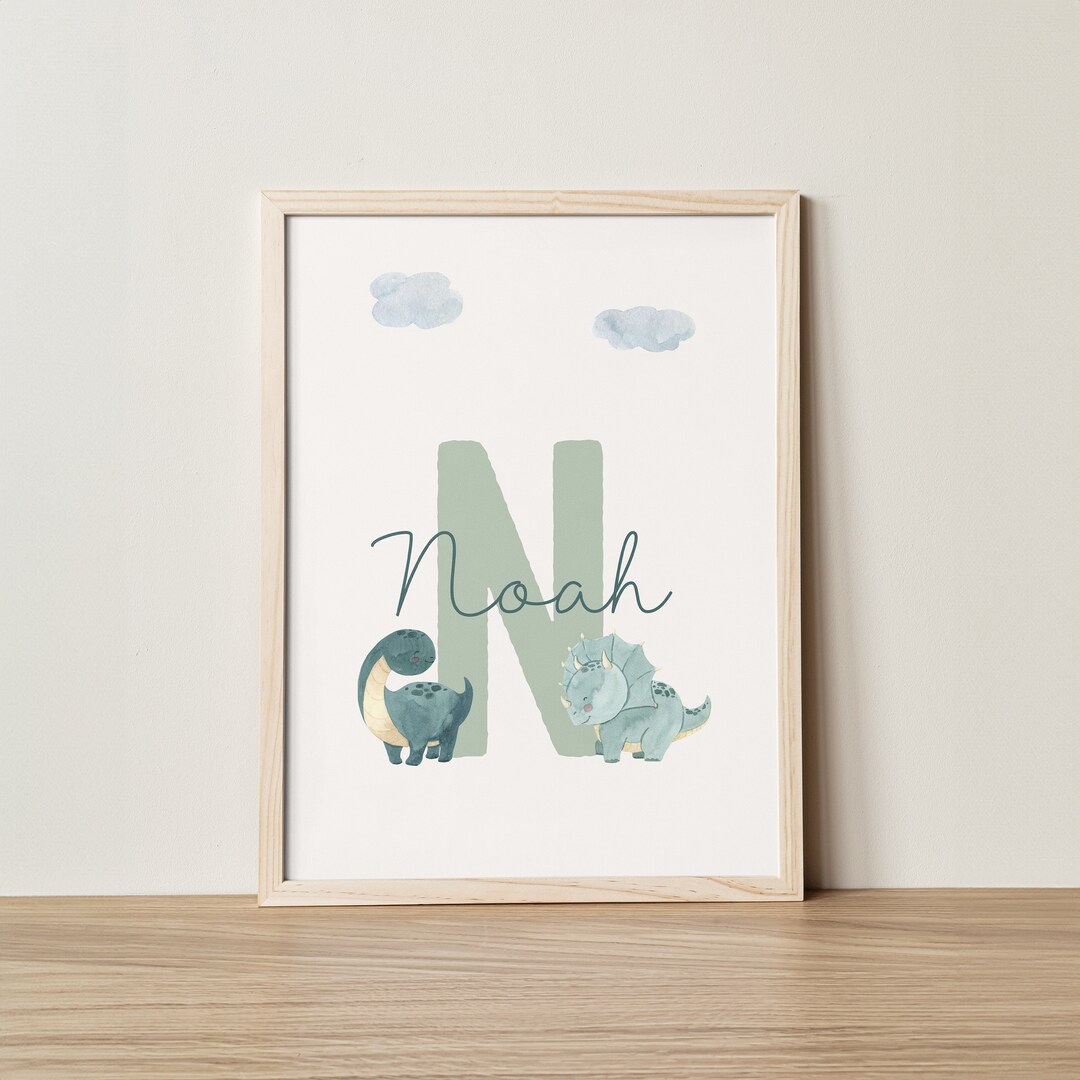 Custom Dinosaur Boys Room Decor Nursery Wall Art Custom Nursery Decor ...
