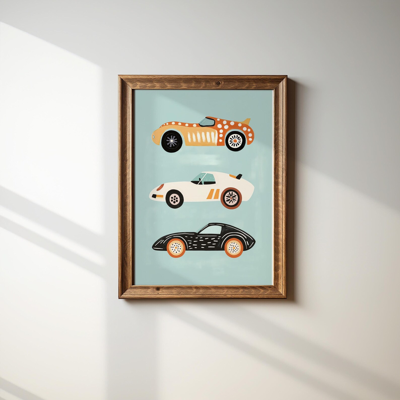Race Car Wall Art, Kids Room Car Print, Playroom Car Poster, Boys Room