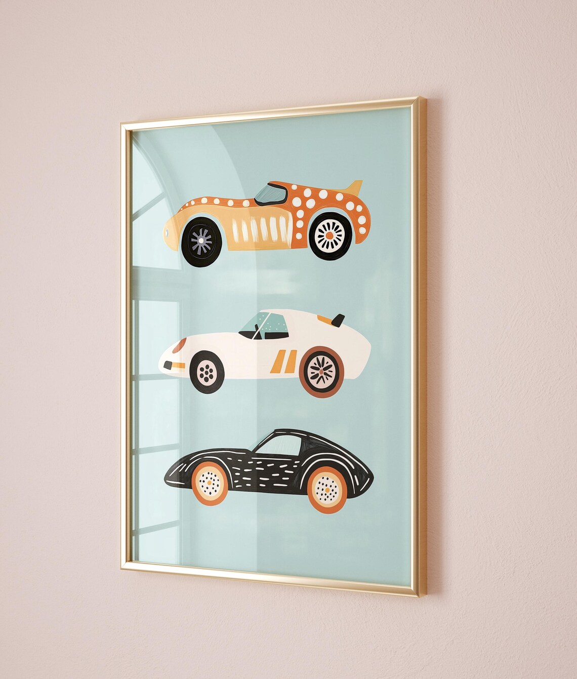 Race Car Wall Art, Kids Room Car Print, Playroom Car Poster, Boys Room
