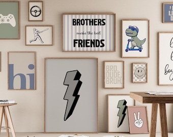 Ultimate Pack Of 100 Kids Room Wall Art Prints – Digital Bedroom & Playroom Decor for Nursery, Cool Sports, Gamer And Dinosaur Poster Bundle