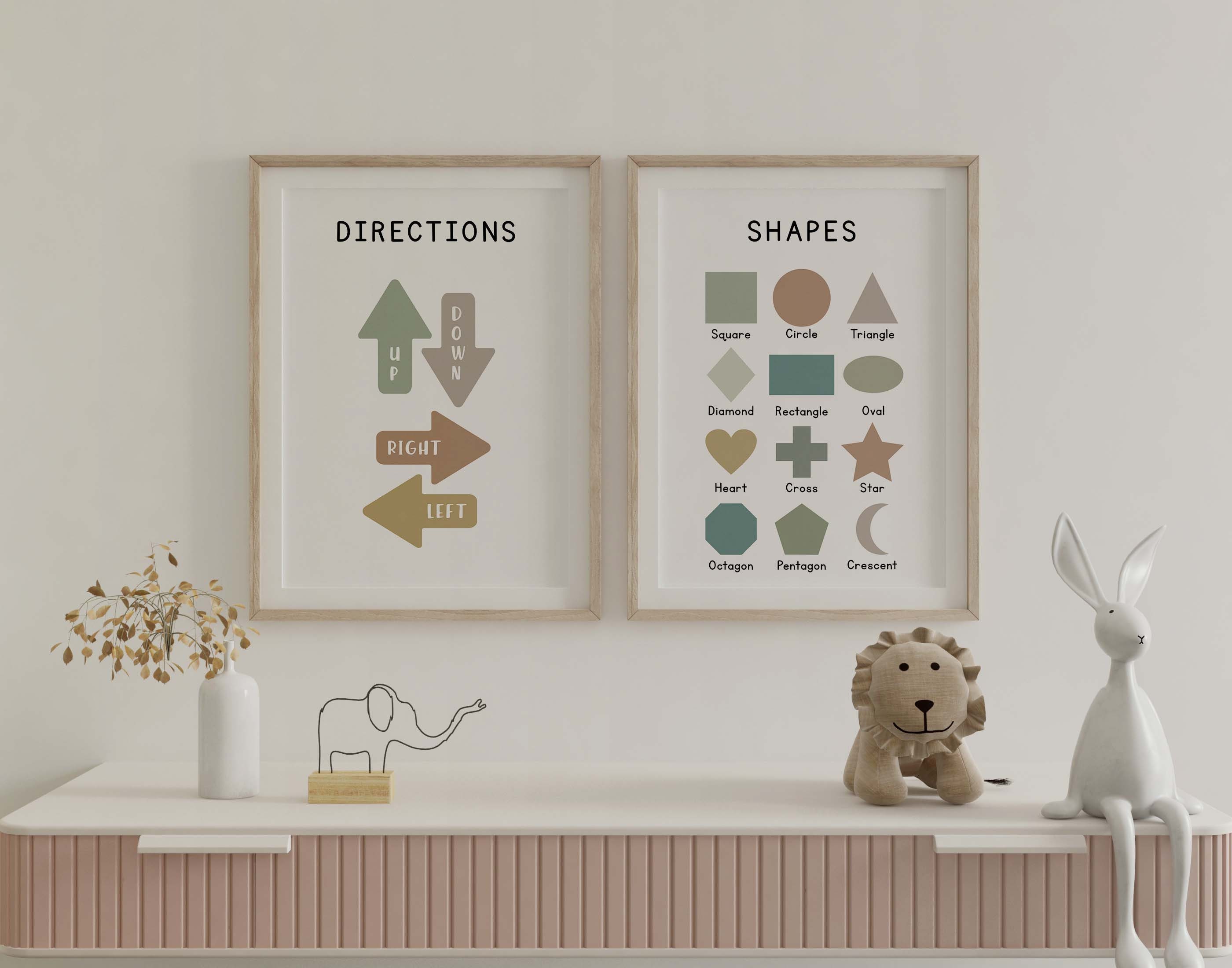 Set of 12 Educational Posters Earth Tones Classroom Decor Homeschool ...