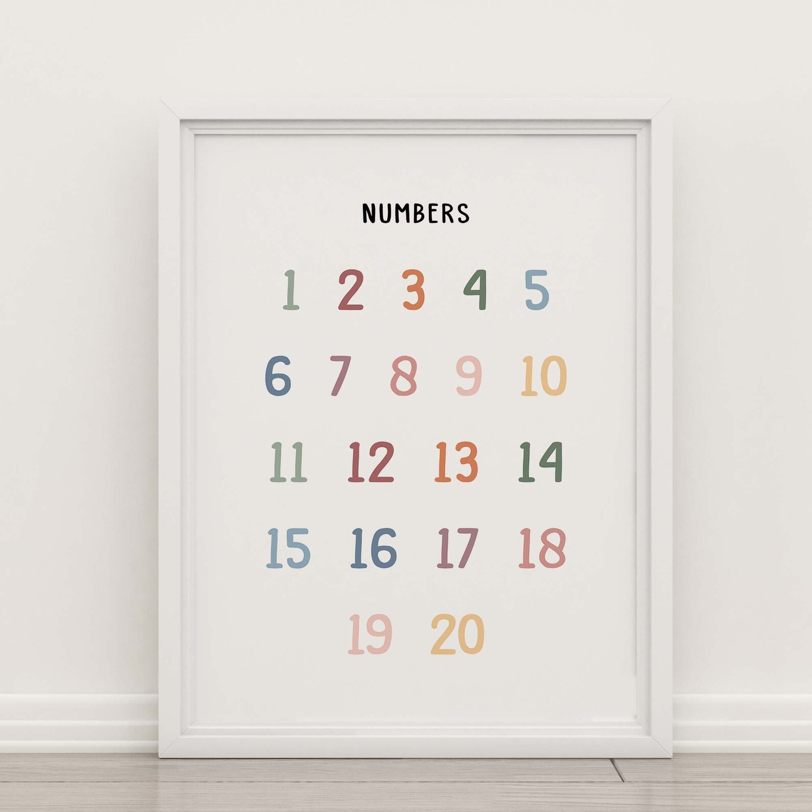 Rainbow 123 Poster, Homeschool Prints, Educational Wall Art Printable ...
