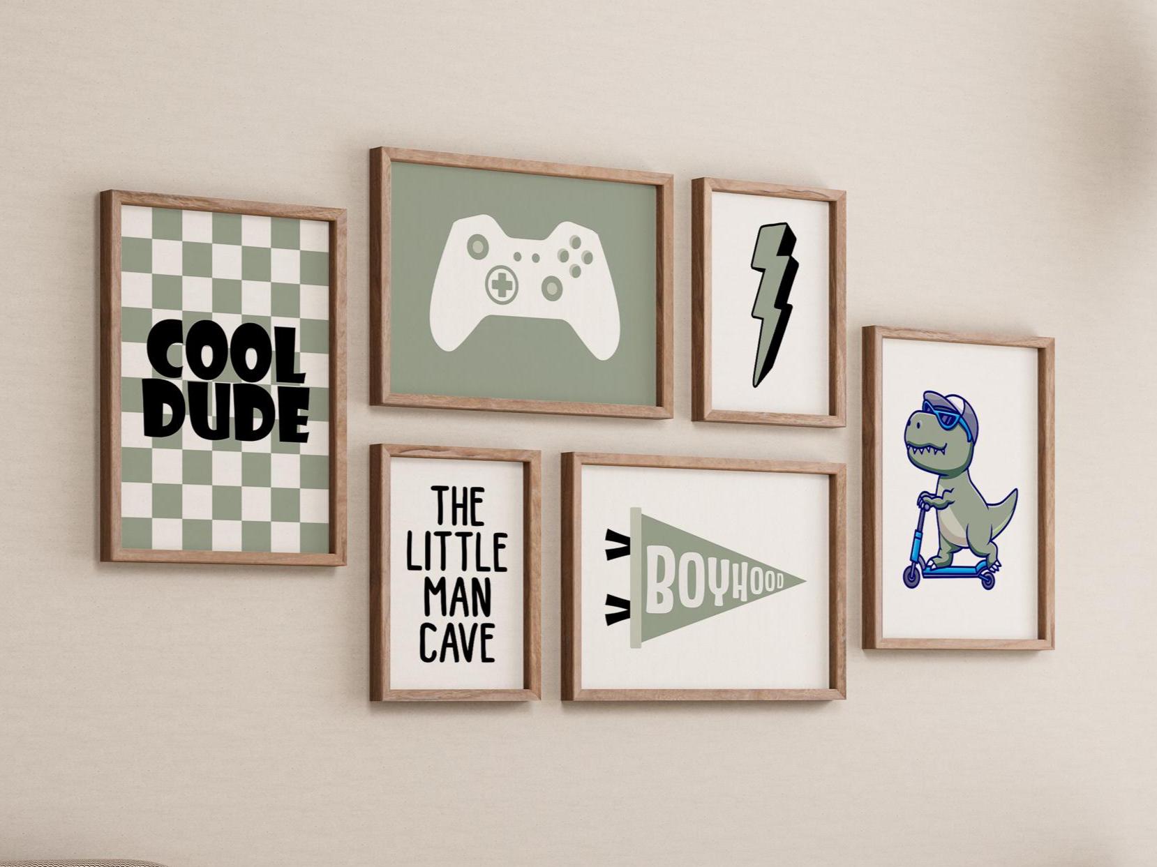 100 Boys Room Prints Bundle, Cool Kids Wall Art for Nursery or Bedroom ...
