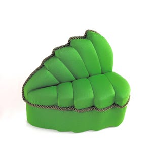 Green 1:6 scale handmade leaf sofa doll compatible